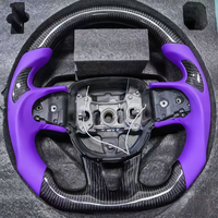 Accessoires de voiture bleus, volant pour Dodge Charger Challenger Hellcat Charger Challenger SRT RT 2015, fibre de carbone