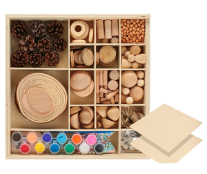 Shine Pep, Juego de Construcción de Madera Creativo para Pintar con Graffiti, Color Madera Natural, Hecho a Mano, para Niños de 3 a 6 Años, Juguetes Educativos - Product Image 2