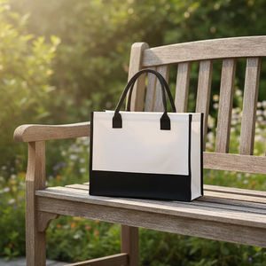 Bolsa de lona personalizada CCH, bolsa de compras de algodón y lino para publicidad, portátil y reutilizable. - Product Image 1