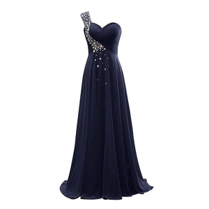 Haute Qualité Motif Floral En Mousseline De Soie Mince Une Épaule Robe De <span class=keywords><strong>Demoiselle</strong></span> <span class=keywords><strong>D</strong></span>'<span class=keywords><strong>honneur</strong></span> Nouveau Style Chaud avec Dentelle et Volants <span class=keywords><strong>D</strong></span>écoration - Product Image 2