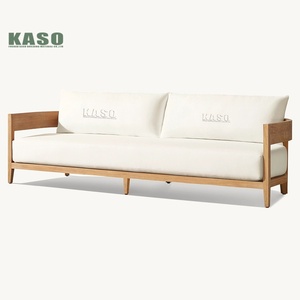 Conjunto de Salón de Lujo para Exterior Sofá Seccional de Ratán Muebles de Patio de Madera Modernos Conjunto de Muebles <span class=keywords><strong>Modulares</strong></span> para Jardín Sofá de Teca - Product Image 3