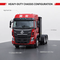 Camion tracteur électrique poids lourd Dongfeng H5 6x4 Euro 5, nouveau fourgon à toit haut, simple cabine, boîte de vitesses FAST