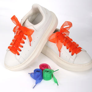 Pita nilon benang sifon datar transparan multiwarna lebar 2.5cm olahraga untuk sepatu kasual dikemas dalam sepasang - Product Image 5