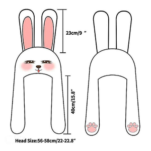 Rabbit <strong>Hat</strong> Ear Moving Jumping Funny Bunny Plush Cap Cosplay Christmas Party <strong>Holiday</strong> <strong>Hat</strong> - Product Image 2