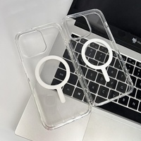 Penutup ponsel magnetik, untuk iPhone 16 15 14 13 Pro Max Magnet definisi tinggi casing bening untuk iPhone 15 12 17 casing pengisian nirkabel