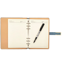 Agenda en cuir A4/A5/6 trous personnalisé écologique Carnet de notes gaufrage estampage logo rechargeable feuilles mobiles avec stylo