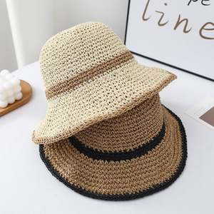 Chapeau de soleil d'été pour femme, casquette de plage, chapeau bob souple, chapeau de paille pliable au crochet - Product Image 2