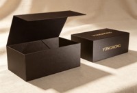 Boîte cadeau en papier magnétique pliable personnalisable de luxe, écologique, avec revêtement UV, gaufrage, laminage mat, rigide