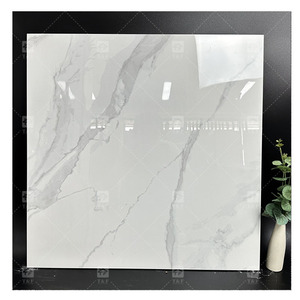 Luxury60x60 Carrara Trắng porcelanto <span class=keywords><strong>Glossy</strong></span> gốm gạch lát sàn cho phòng khách carreaux đá cẩm thạch nội thất sàn và tường gạch - Product Image 1