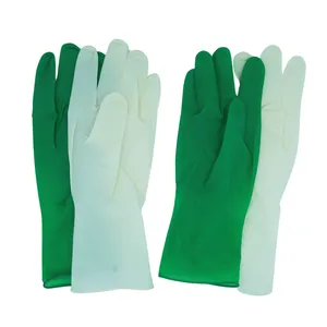 Tamaño medio quirúrgico estéril guantes de látex libre de polvo médico doble guantes para la venta