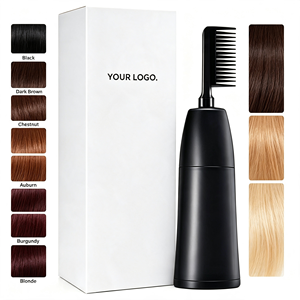 Crème colorante permanente pour cheveux à l'essence naturelle couvrante grise avec pinceau applicateur, prix d'usine, qualité professionnelle - Product Image 1