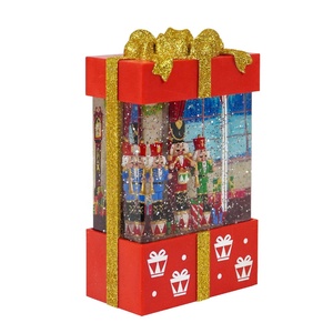 Xmas Noel Nutcracker Water Glitter <strong>Spinning</strong> Gift Box Led Water Lamp Christmas Snow <strong>Globe</strong> - Product Image 3