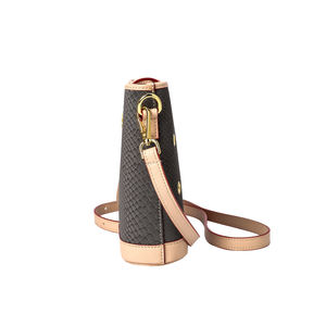 Sac à main seau pour femme, best-seller, à bandoulière unique, haut de gamme, élégant, en cuir PU tissé, imperméable, avec fermeture éclair - Product Image 3