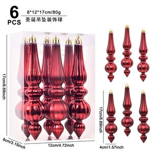 New Electroplated Shiny Oval Rectangle Plastic <b>Baubles</b> Modern <b>Shatterproof</b> Reusable Full Ornaments Christmas Tree - Product Image 1