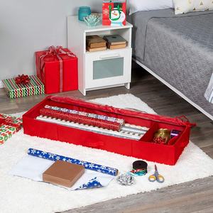 Adornos navideños para envolver regalos, accesorios de decoración, organizador de papel, rollos de envoltura, bolsa de almacenamiento debajo de la cama - Product Image 5
