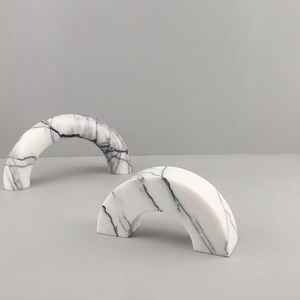 Présentoir comptoir pierre travertin naturel moderne Décoration maison Vase fleurs mosaïque marbre Décoration Vase mosaïque - Product Image 4