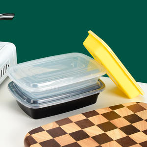 Boîte à <span class=keywords><strong>lunch</strong></span> jetable en plastique de 24 oz, résistante à la chaleur et compatible micro-ondes, récipient alimentaire sûr pour les repas chauds, classique pour la cuisine - Product Image 1