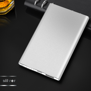 พาวเวอร์แบงค์แบบพกพาขนาดเล็ก รุ่น Slim Clip Emergency Mini Print Logo สีเงิน วัสดุอะลูมิเนียม ความจุ 4000 มิลลิแอมป์ - Product Image 5