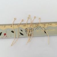 14K Gold Filled S Shaped Sparkle 9 Pin Curved 9 Head Eye Needles For DIY Boucle d'oreille Pendentif Making Jewelry Findings Accessory