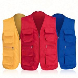 Veste sans manches multifonctionnelle à fermeture éclair, multi-poches, pour l'extérieur, veste photographique - Product Image 1