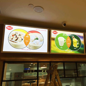 Professional Magnetic Restaurant Menu Board Aluminum Frame Advertising Acrylic Ultra-thin Backlit Led Light Box For A3 Size