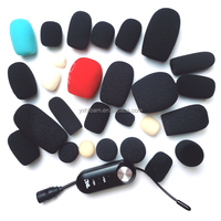 Couvre-microphones jetables en mousse 30*20*8MM Forme ronde Mini microphone pour casque Éponge