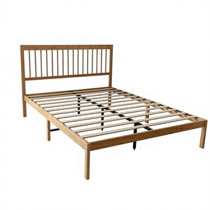 <span class=keywords><strong>Letto</strong></span> a piattaforma in legno massello europeo con doghe in metallo, contenitore, ecologico e resistente, facile da montare, testiera in bambù silenziosa - Product Image 6