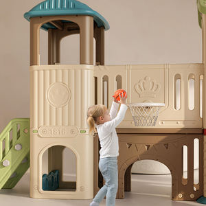 Fabricant de jeux de toboggans d'escalade pour la maternelle préscolaire Ensemble de petits toboggans d'intérieur en plastique HDPE pour bébé - Product Image 2