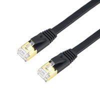 Kabel jaringan Cat 8 kabel Ethernet, 40gbps 2000mhz kabel Cat8 15 meter 20 meter 30 meter Pvc tembaga kosong