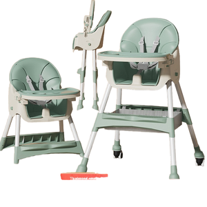 Chaise de salle à manger pour enfants Portable antidérapant réglable bébé croissance chaise pliante siège antidérapant ménage Portable salle à manger en plastique - Product Image 1