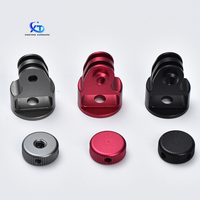 Piezas de montaje de adaptador de trípode de aleación de aluminio de acero inoxidable duradero mecanizado CNC de precisión personalizado