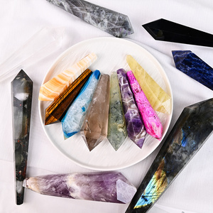 Venta al por mayor de tallado manual de alta calidad, piedra de energía natural, material mixto, porra o decoración - Product Image 4