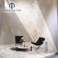 Luxe nature blanc marbre pierre panneau mural calacatta or marbre carrelage sols pour villa