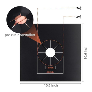 2 protections réutilisables pour cuisinière à gaz, revêtements de protection pour cuisinière, tapis de nettoyage anti-salissures - Product Image 4