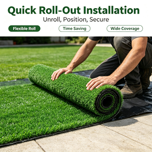 Césped Sintético en Rollo de 2 m x 25 m con Alturas de Pelo de 10/20/30 mm para Paisajismo y Jardineras - Product Image 5