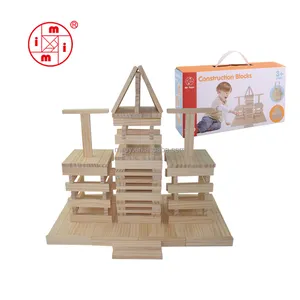 Venta caliente Niños juguete de construcción de madera Kapla bloques de juguete de la fábrica ICTI