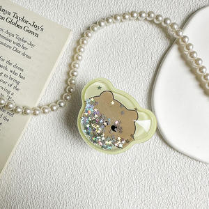 สินค้ามาใหม่ทรายดูดเป็นรูปร่างหมีเหลวของขวัญอุปกรณ์เสริมมือถือโปรโมชั่นของขวัญโต๊ะที่วางโทรศัพท์มือถือด้ามจับซ็อกเก็ต - Product Image 4