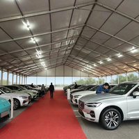 Tente d'exposition automobile, intérieur spacieux pour l'affichage de voitures, tente de salon automobile intérieur