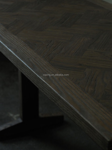 Table à manger <span class=keywords><strong>vintage</strong></span> rustique en bois massif, en rondins naturels, faite à la main, meubles de salle à manger pour la maison - Product Image 5