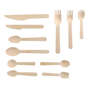 Cuillère en bois <span class=keywords><strong>jetable</strong></span> biodégradable naturelle 140mm mini ensemble de couverts pour manger en vrac <span class=keywords><strong>vaisselle</strong></span> bon marché pour les fêtes crème glacée - Product Image 2