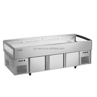 XUECUN BT-C-1.8/D-LCurtain Table à glace Équipement de cuisine Réfrigérateur Congélateur Refroidisseur combiné Réfrigération Table à glace commerciale