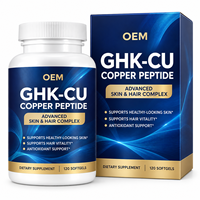 Gélules de peptides de cuivre GHK-Cu de qualité supérieure, complexe pour la peau et les cheveux, soutient la vitalité de la peau et des cheveux, antioxydant, beauté quotidienne, vente en gros OEM
