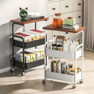Multi Tier <b>Storage</b> <b>Cart</b> 3 Shelves Portable Movable Kitchen Living Room Bathroom Rack - Product Image 1