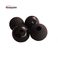 Billes personnalisées en caoutchouc naturel dur avec demi-trou OEM 20MM 25MM 40MM Billes de maillets en silicone pour batteur à tambour