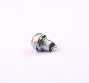 Toowei Ip67 Round Metal Matte Mini Soldering Push Button Switch CE RoHS 12mm 220 Volt 3a Ip67 Waterproof Dome Colorful