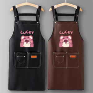 Grembiule da Cucina in Pelle con Logo Personalizzato, Abbigliamento da Lavoro per <span class=keywords><strong>Uomo</strong></span>, Riutilizzabile, Resistente, Impermeabile, Anti-olio, con Vita Regolabile - Product Image 2