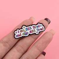 Épinglette en émail personnalisée avec texte amusant, badge coloré en métal, accessoires de mode, cadeau