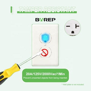 Barep US-Standard China Fabrik Elektrische 20 Ampere 125V Manipulationssichere Doppel-Steckdose Wandsteckdose Stecker - Product Image 3