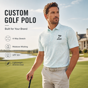 Chemise polo de golf pour homme OEM ODM, imprimé feuilles de palmier, extensible 4 directions, anti-transpiration, premium. - Product Image 1