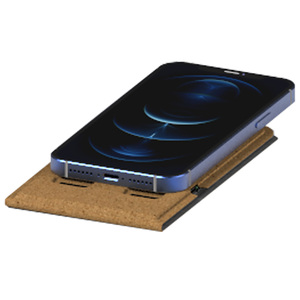 Support de téléphone en liège recyclable avec <span class=keywords><strong>chargeur</strong></span> à <span class=keywords><strong>induction</strong></span> 10W, fin, réglable et pliable - Product Image 3